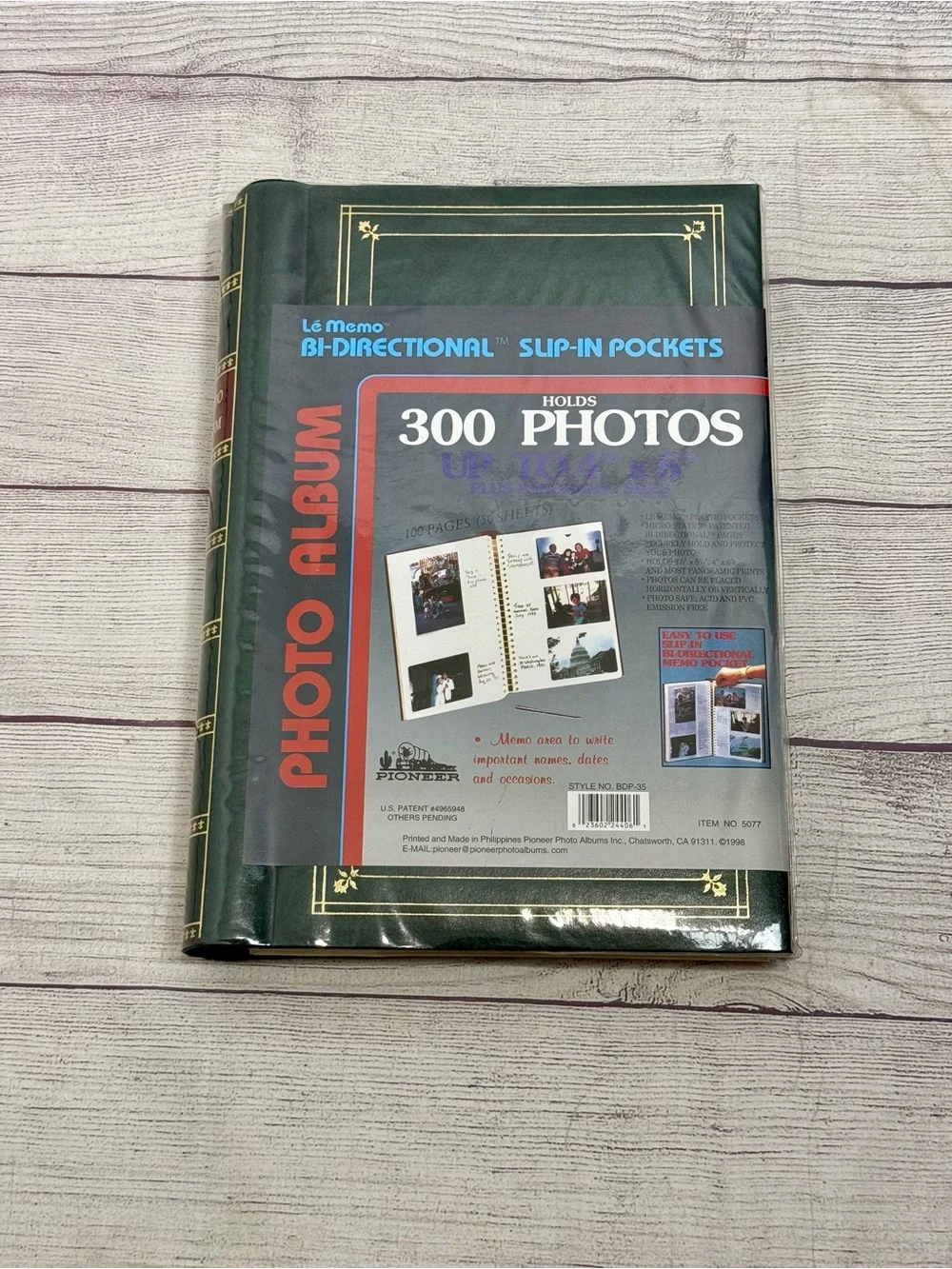 Pioneer Le Memo 300 Photo Album Green Holds 300 4x6 Photos  Slip-In BDP-35